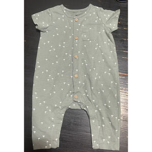 H&M NB Boys Palm Tree green couture Romper